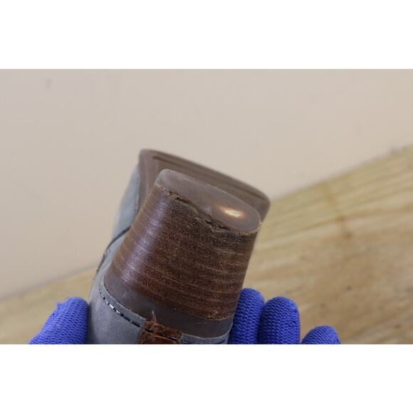 Dansko Boots Womens 8 Hartley Gray Brown Leather Ankle Buckle Shoes - Picture 15 of 16